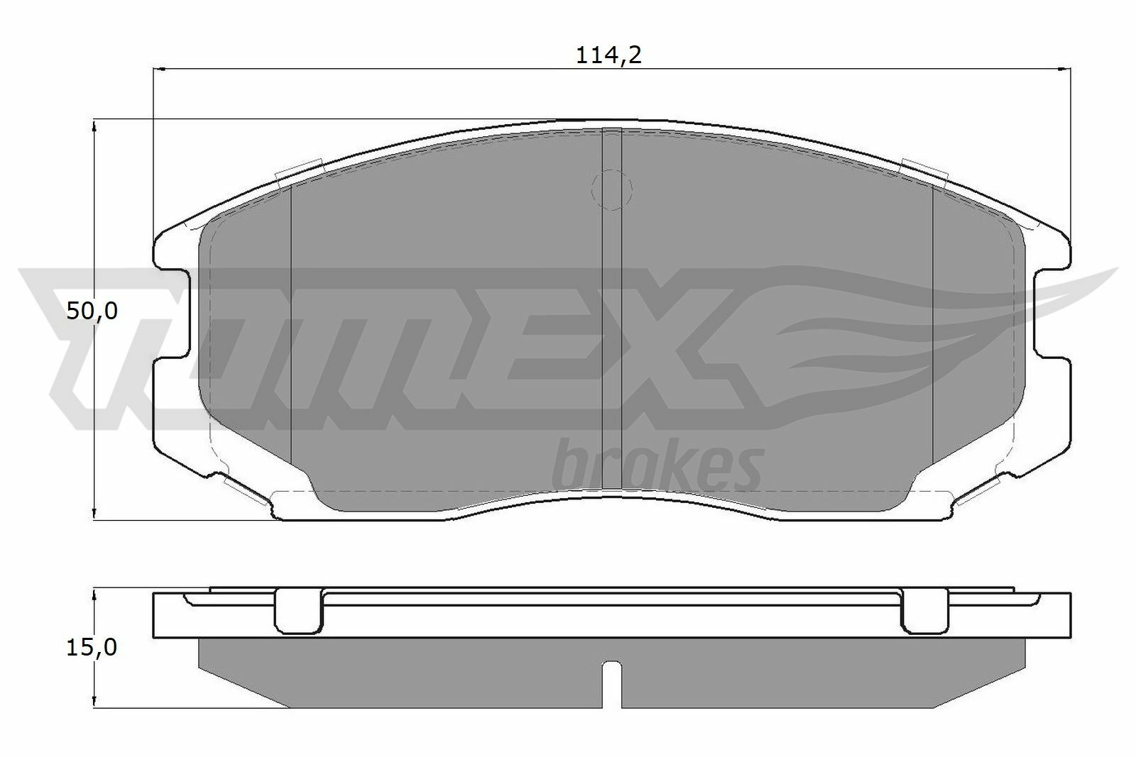 Sada brzdových platničiek kotúčovej brzdy TOMEX Brakes